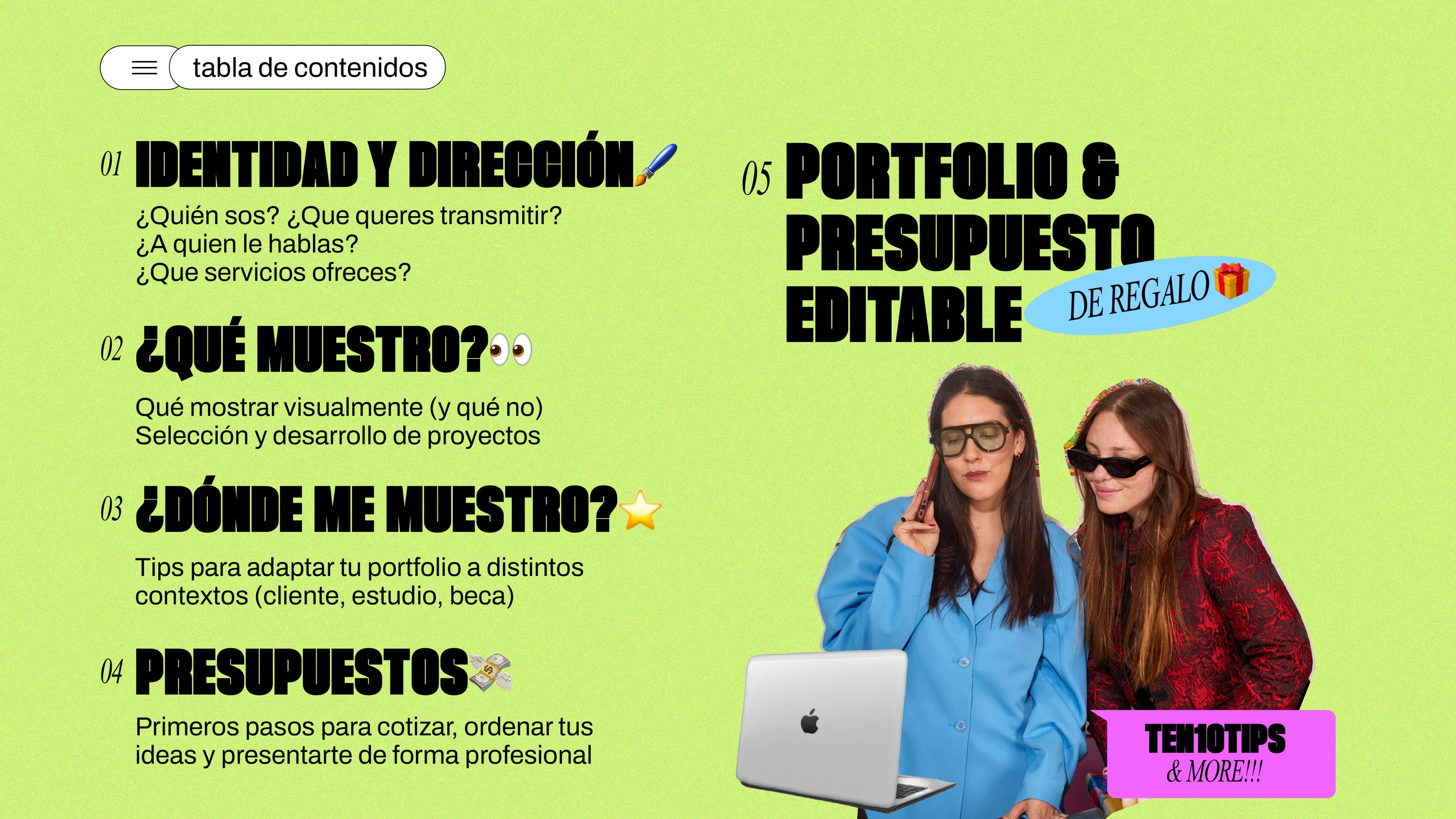 MASTERCLASS PORTFOLIO, PERFIL & PRESUPUESTO